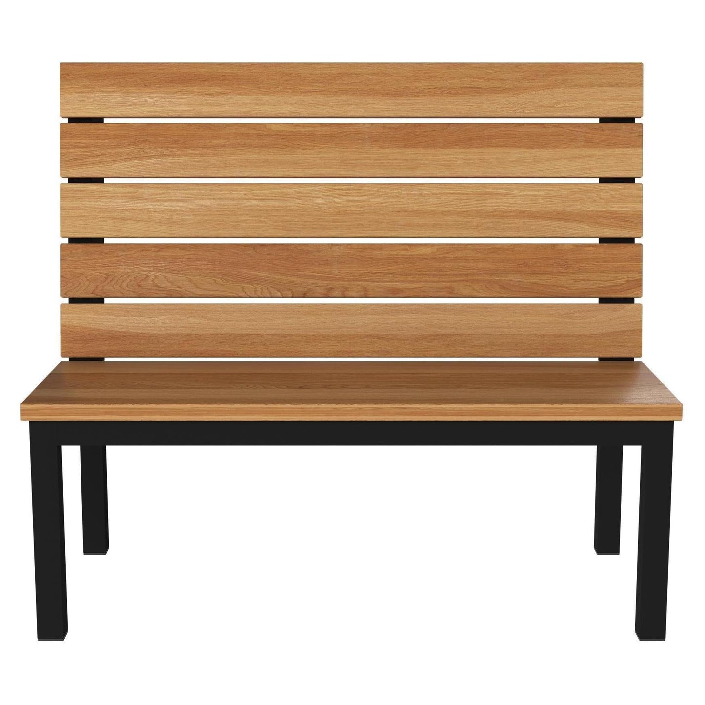 Ottis Metal Booth with Slat Wood Back19a11401dd5253a108