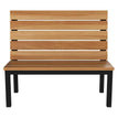 Ottis Metal Booth with Slat Wood Back19a11401dd5253a108