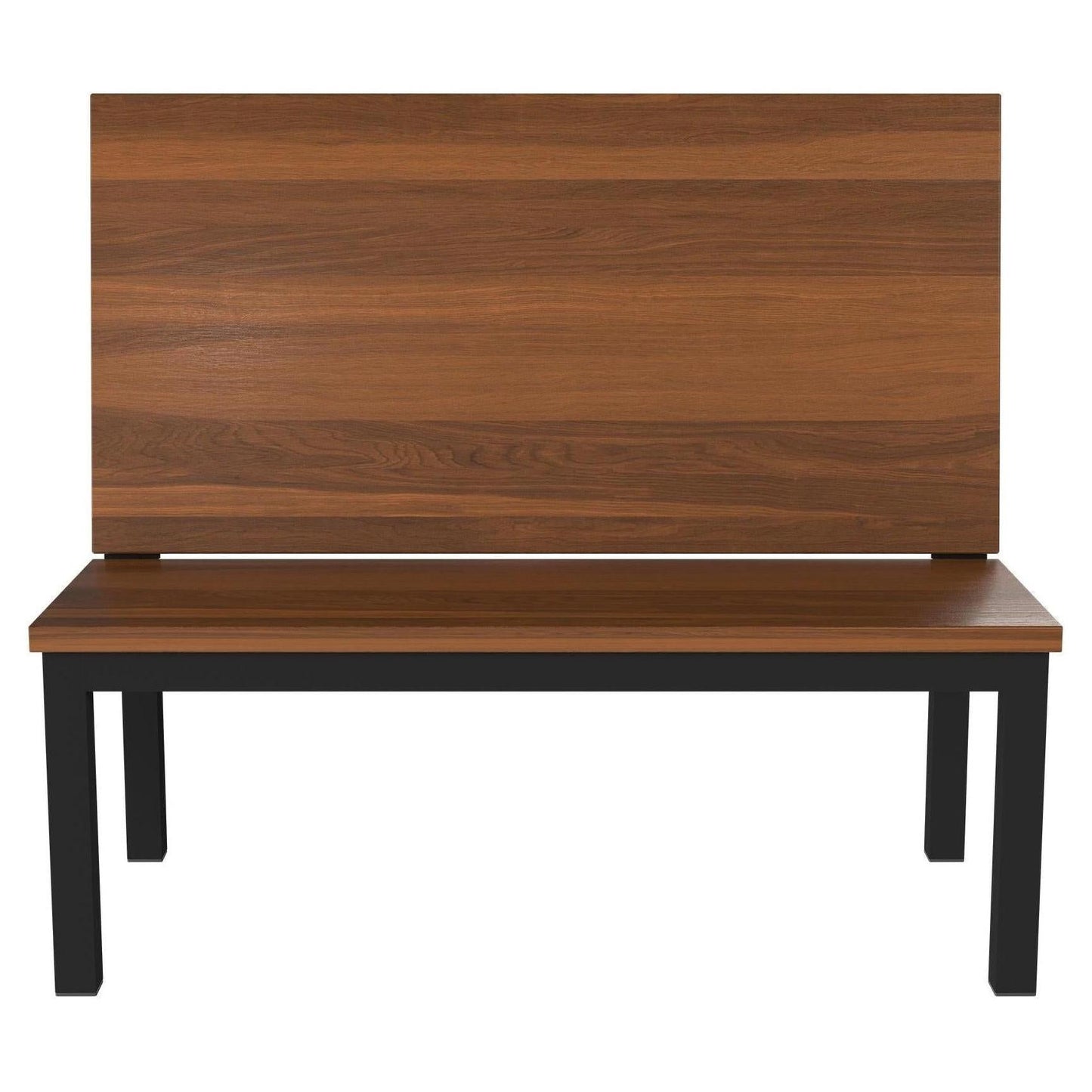 Ottis Metal Booth with Solid Wood Back19a11787063149a3e5