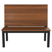 Ottis Metal Booth with Solid Wood Back19a11787063149a3e5