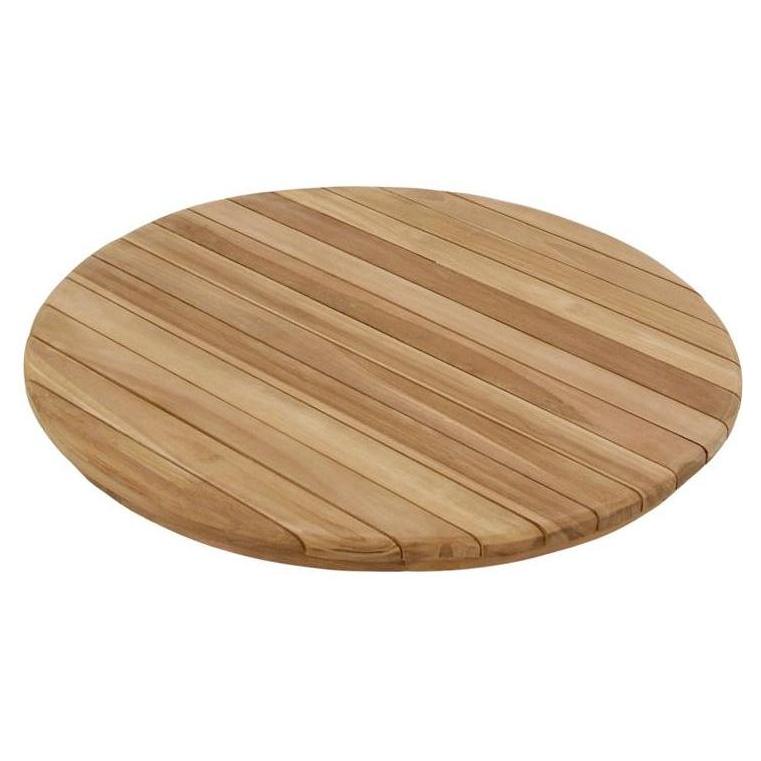 Teak Slat Outdoor Solid Wood Table Top in Natural Finish