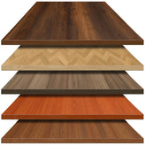 Overlay Wood Edge Table Tops
