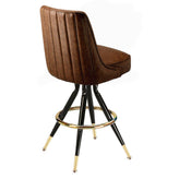 Custom Upholstered Bar Stool with Foot Rest