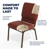 Advantage 20.5 in. Cinnamon Molded Foam Church Chair
