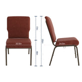Advantage 20.5 in. Cinnamon Molded Foam Church Chair
