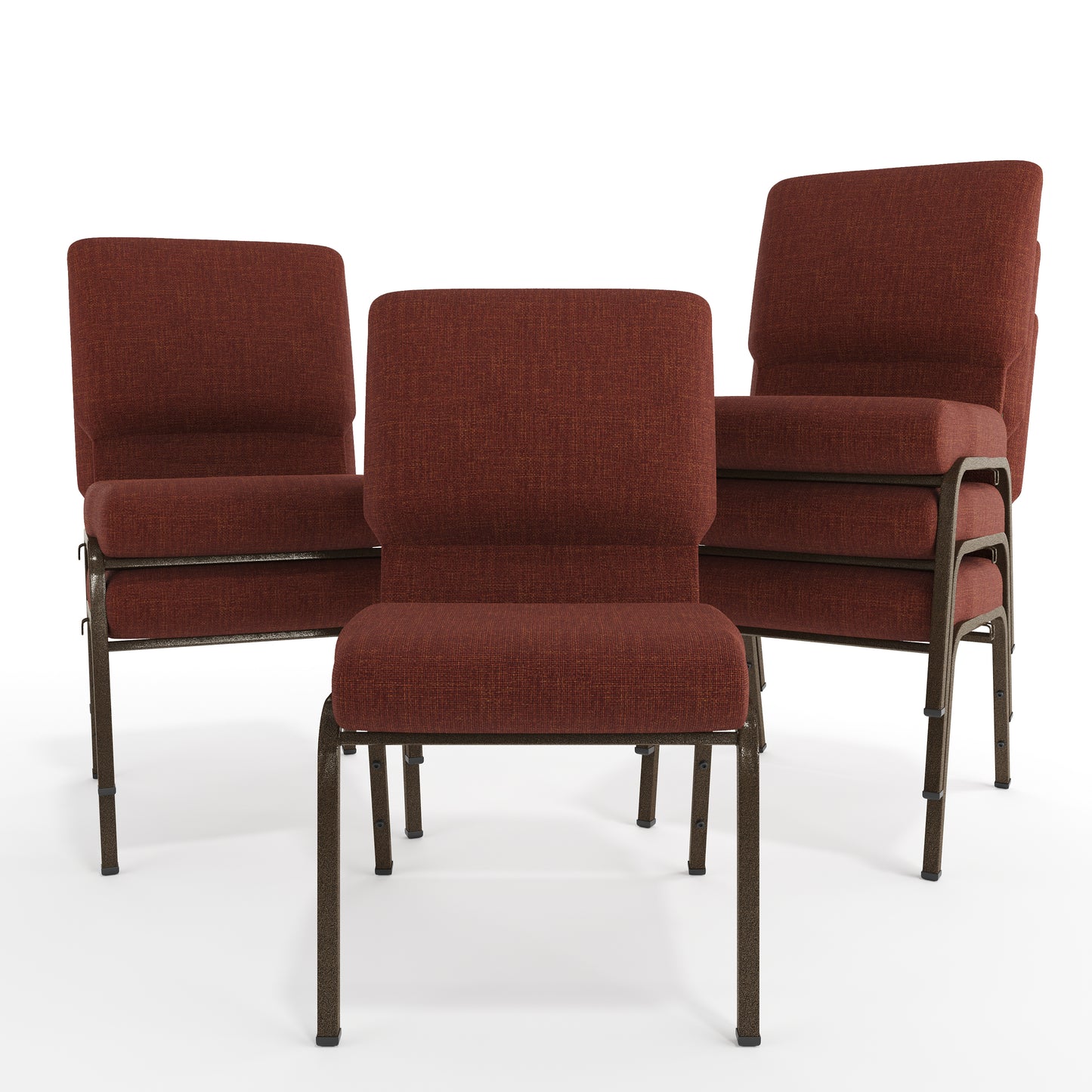 Advantage 20.5 in. Cinnamon Molded Foam Church Chair