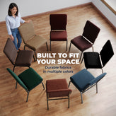 Advantage 20.5 in. Cinnamon Molded Foam Church Chair