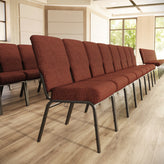 Advantage 20.5 in. Cinnamon Molded Foam Church Chair