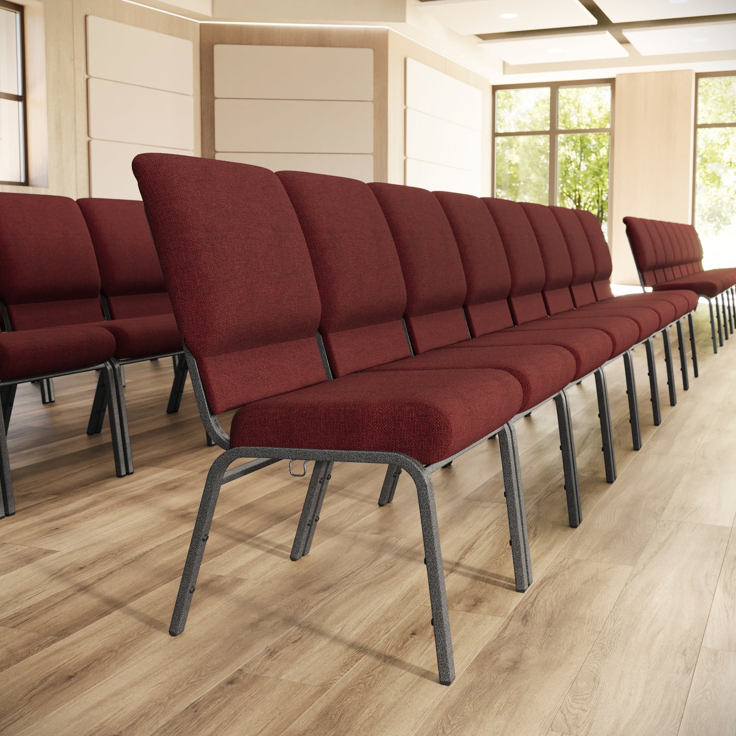 Advantage Maroon Church Chair 20.5 in. Wide