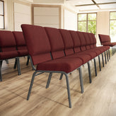 Advantage Maroon Church Chair 20.5 in. Wide