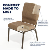 Advantage Mixed Tan Church Chair 20.5 in. Wide