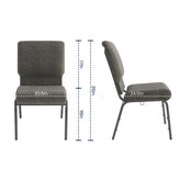 Advantage Charcoal Gray Church Chair 20.5 in. Wide