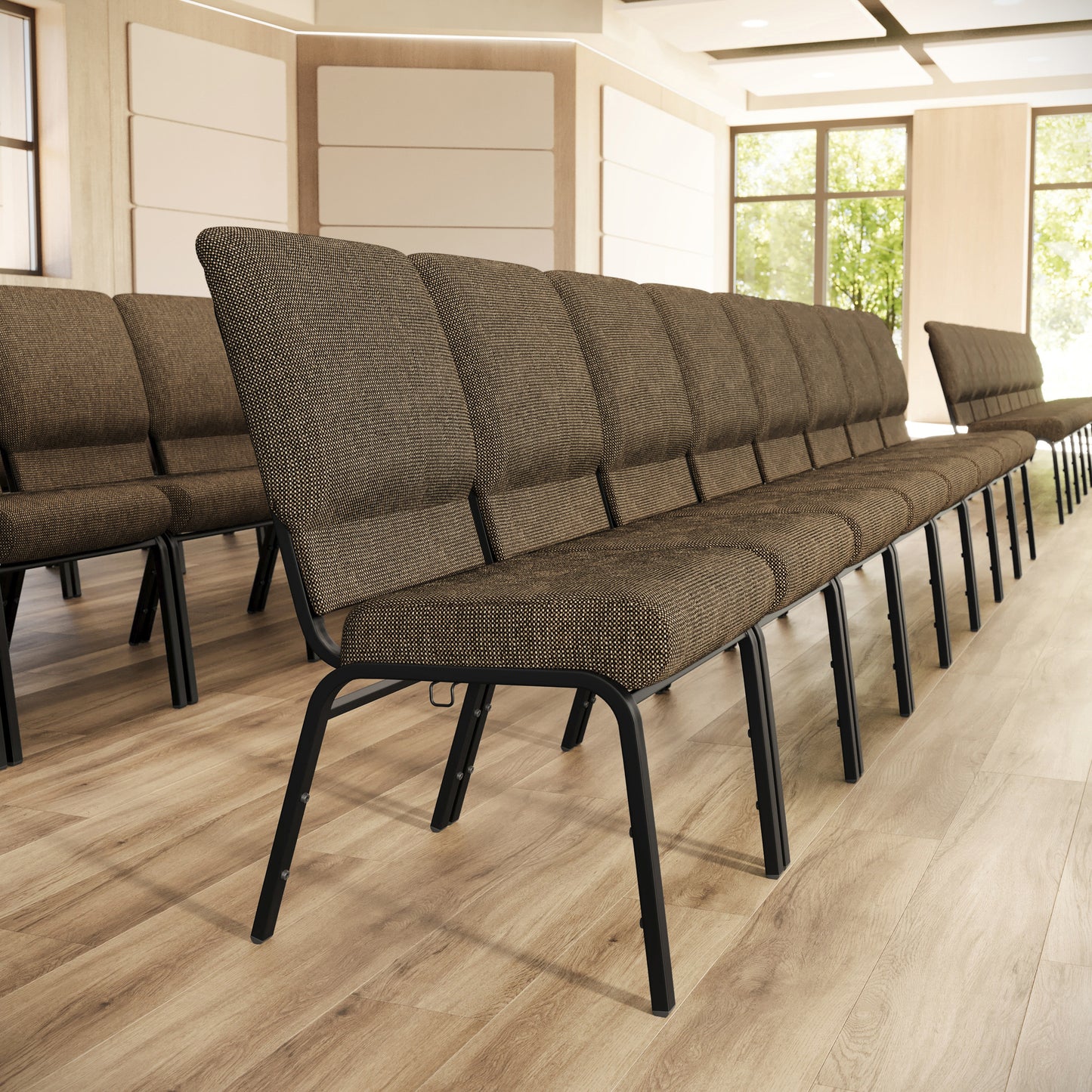 Advantage Jute Church Chair 20.5 in. Wide