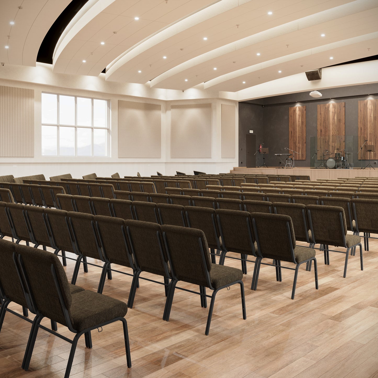 Advantage Jute Church Chair 20.5 in. Wide