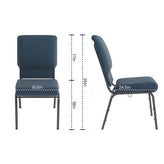 Advantage Navy Church Chairs 18.5 in. Wide