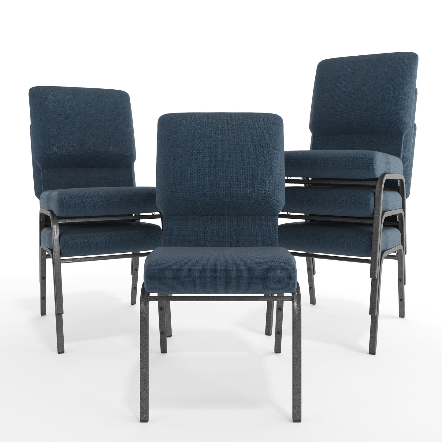 Advantage Navy Church Chairs 18.5 in. Wide
