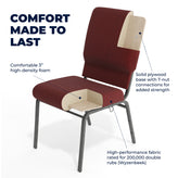Advantage Maroon Church Chairs 18.5 in. Wide