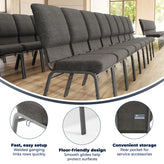 Advantage Maroon Church Chairs 18.5 in. Wide