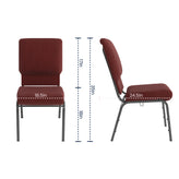 Advantage Maroon Church Chairs 18.5 in. Wide