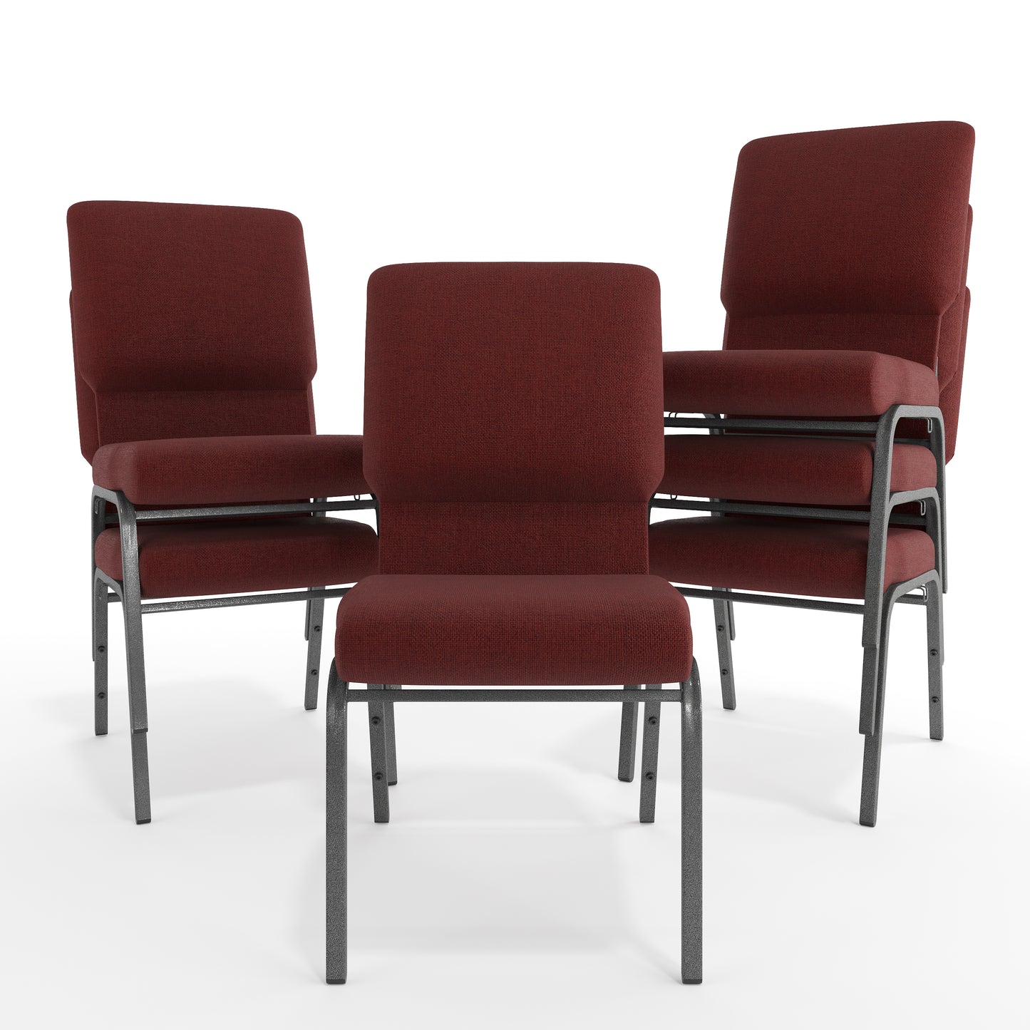 Advantage Maroon Church Chairs 18.5 in. Wide