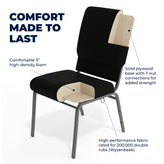 Advantage Black Church Chairs 18.5 in. Wide