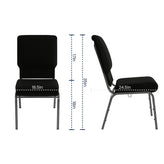 Advantage Black Church Chairs 18.5 in. Wide