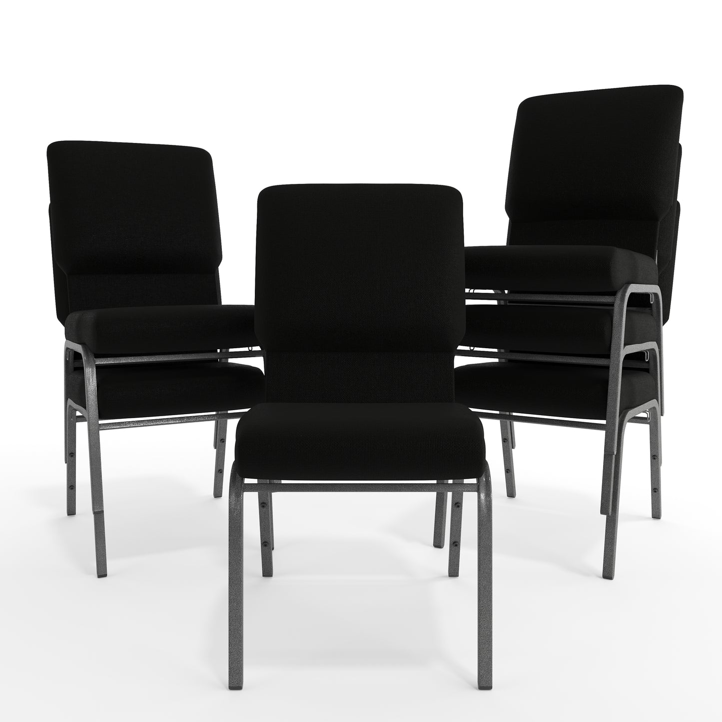 Advantage Black Church Chairs 18.5 in. Wide