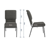 Advantage Charcoal Gray Church Chair 18.5 in. Wide
