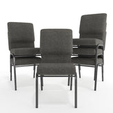 Advantage Charcoal Gray Church Chair 18.5 in. Wide