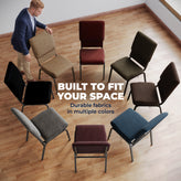 Advantage Charcoal Gray Church Chair 18.5 in. Wide