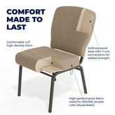 Advantage Signature Elite Tan Speckle Church Chair - 20 in. Wide