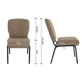 Advantage Signature Elite Tan Speckle Church Chair - 20 in. Wide