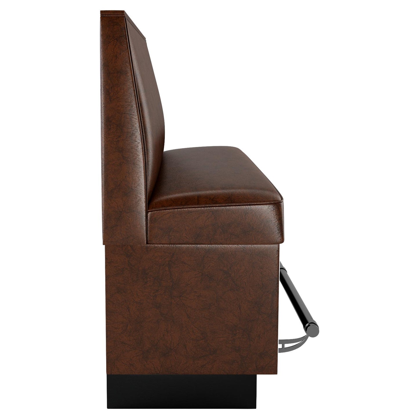 Plain Back Restaurant Booth with Padded Base - Bar Height19f24b670f71d98491