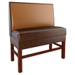 Plain Back Restaurant Booth with Extended Wood Legs - Bar Height19f9080c8f538eb8bf