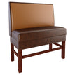 Plain Back Restaurant Booth with Extended Wood Legs - Bar Height19f9080c8f538eb8bf