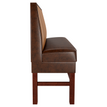 Plain Back Restaurant Booth with Extended Wood Legs - Bar Height19f9080c8f56039858