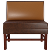 Plain Back Restaurant Booth with Extended Wood Legs - Bar Height19f9080c8f555d6508