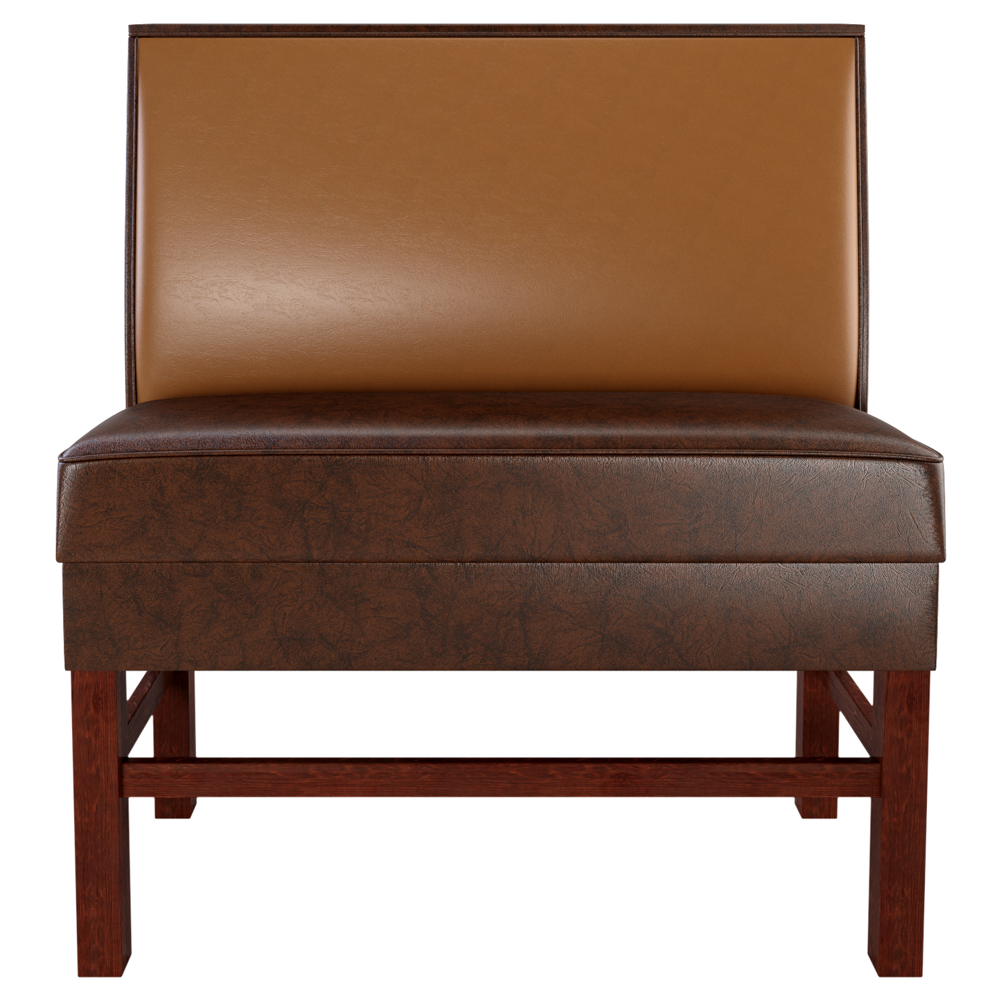 Plain Back Restaurant Booth with Extended Wood Legs - Bar Height19f9080c8f555d6508