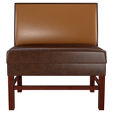Plain Back Restaurant Booth with Extended Wood Legs - Bar Height19f9080c8f555d6508