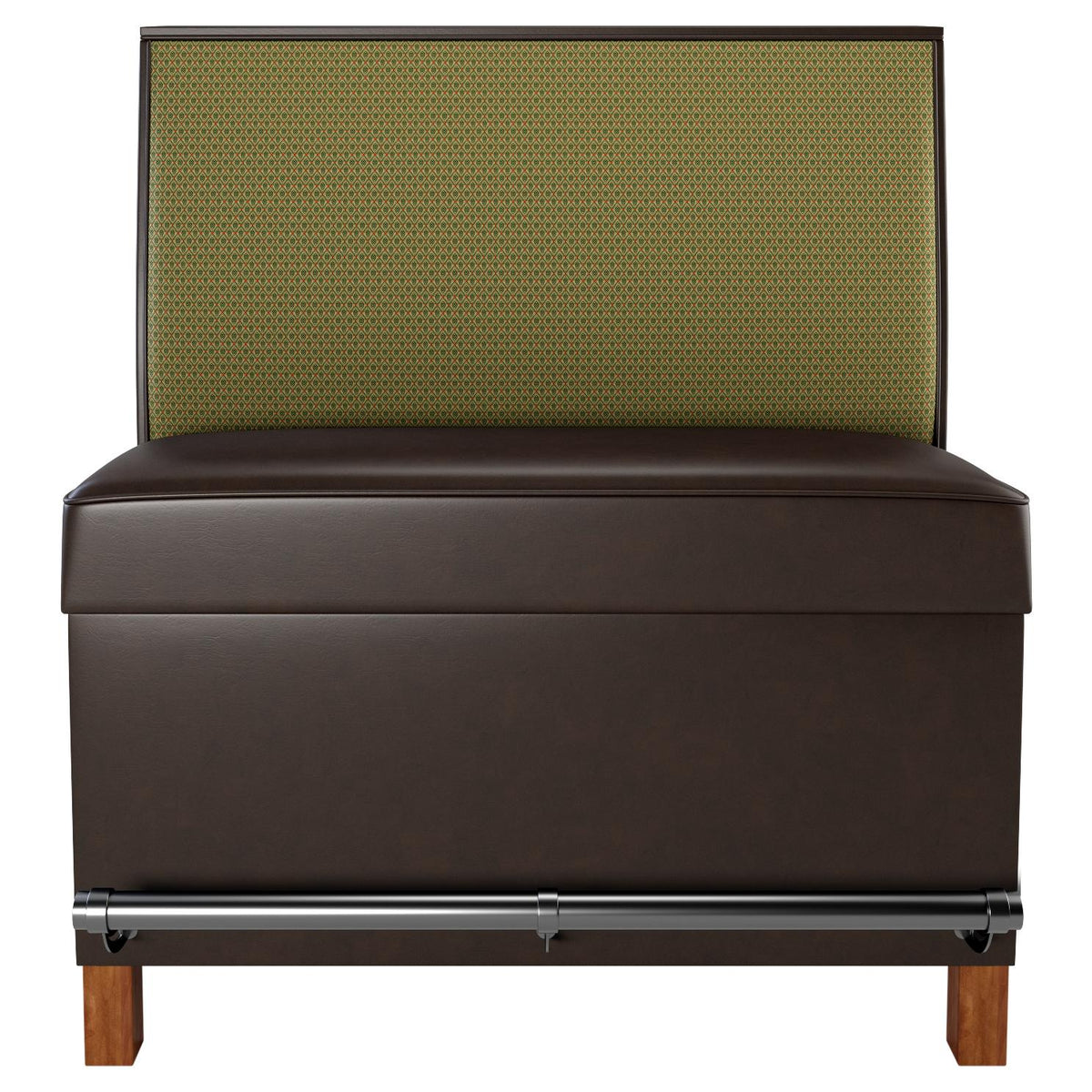 Plain Back Restaurant Booth with Wood Legs - Bar Height19f907eecfa64df29a
