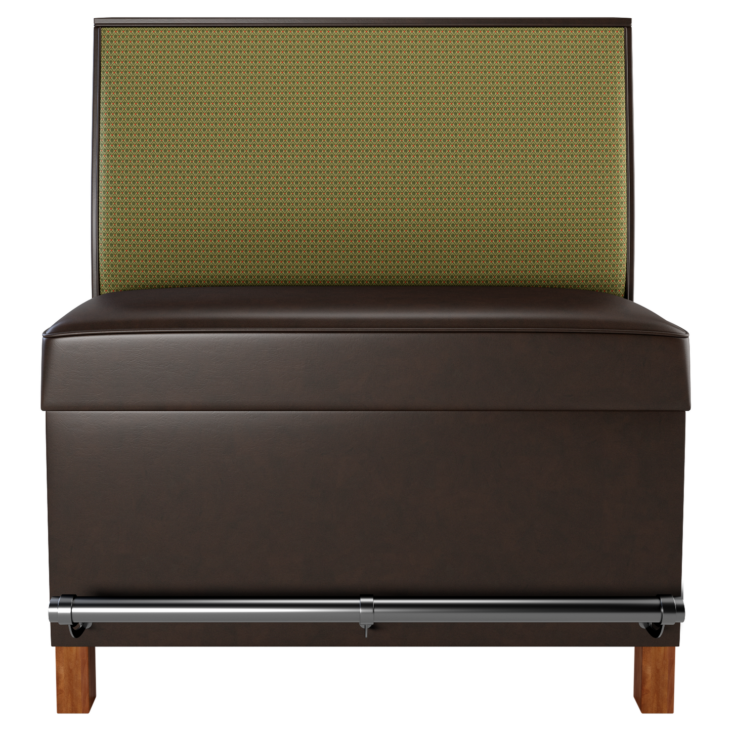 Plain Back Restaurant Booth with Wood Legs - Bar Height19f907eecfa64df29a