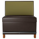 Plain Back Restaurant Booth with Wood Legs - Bar Height19f907eecfa64df29a