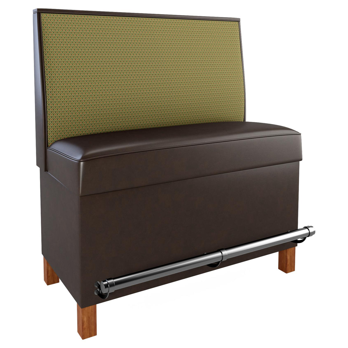 Plain Back Restaurant Booth with Wood Legs - Bar Height19f907eecfa60a639f