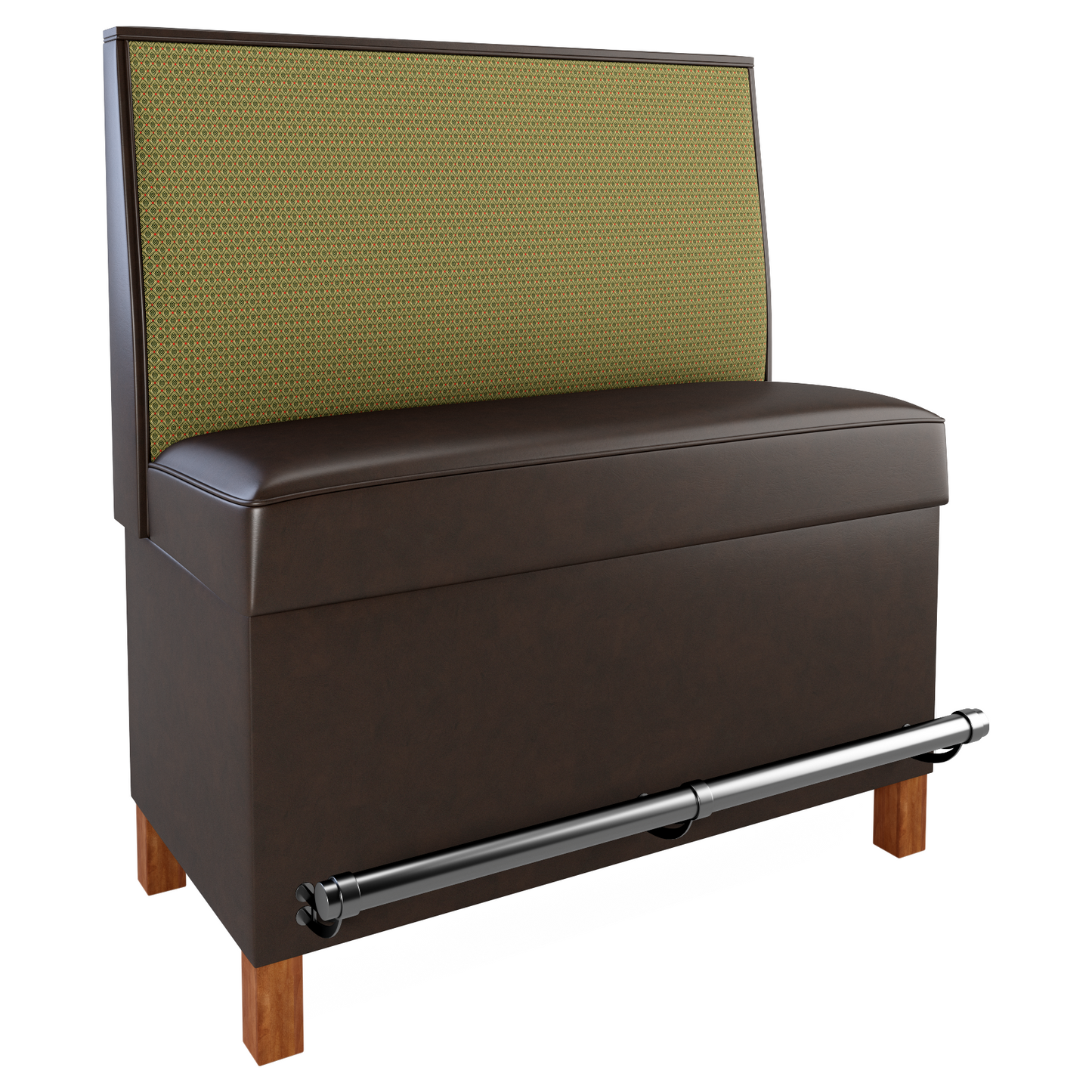 Plain Back Restaurant Booth with Wood Legs - Bar Height19f907eecfa60a639f