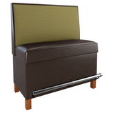 Plain Back Restaurant Booth with Wood Legs - Bar Height19f907eecfa60a639f