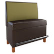 Plain Back Restaurant Booth with Wood Legs - Bar Height19f907eecfa60a639f
