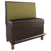 Plain Back Restaurant Booth with Wood Legs - Bar Height19f907eecfa60a639f