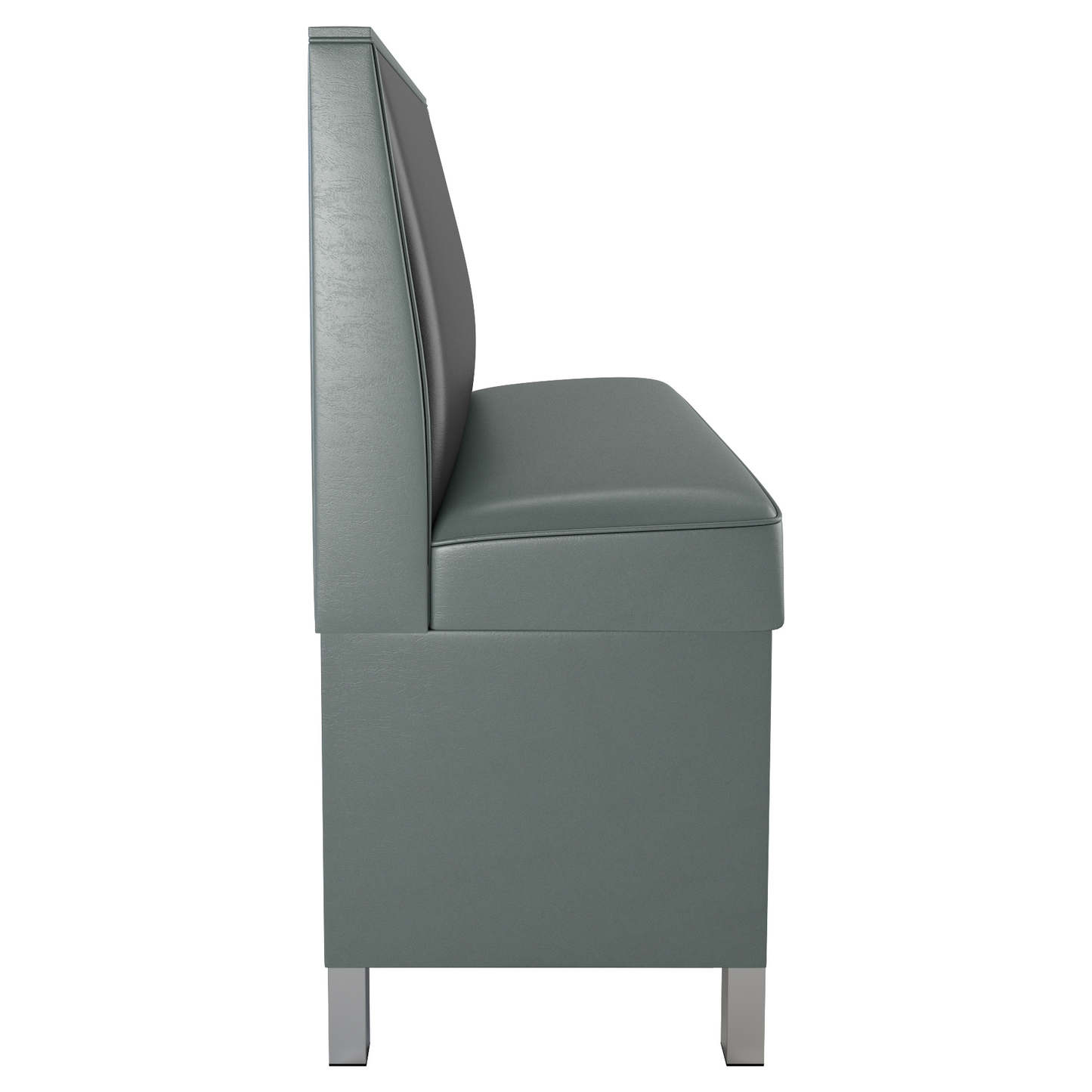 Plain Back Restaurant Booth with Metal Legs - Bar Height19f90807a7d3df5262