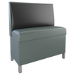 Plain Back Restaurant Booth with Metal Legs - Bar Height19f90807a7d1e25f0b