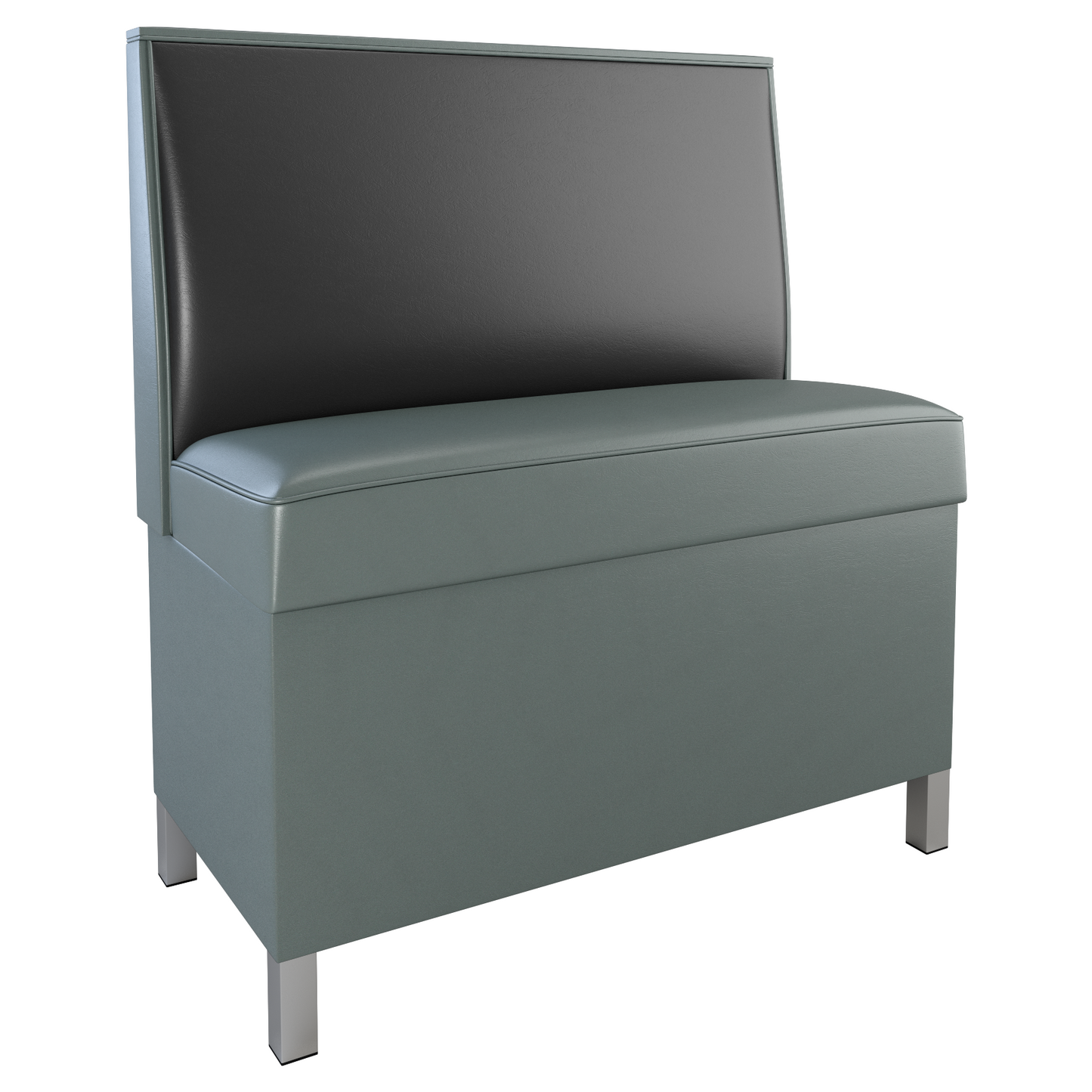 Plain Back Restaurant Booth with Metal Legs - Bar Height19f90807a7d1e25f0b